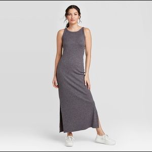 NWT A New Day Ribbed Maxi Dress Charcoal Large